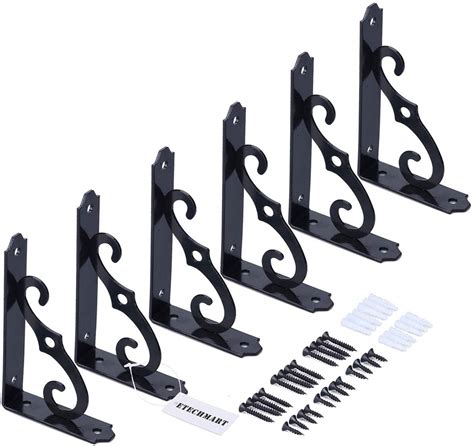 decorative shelf brackets metal|decorative shelves brackets overstock.